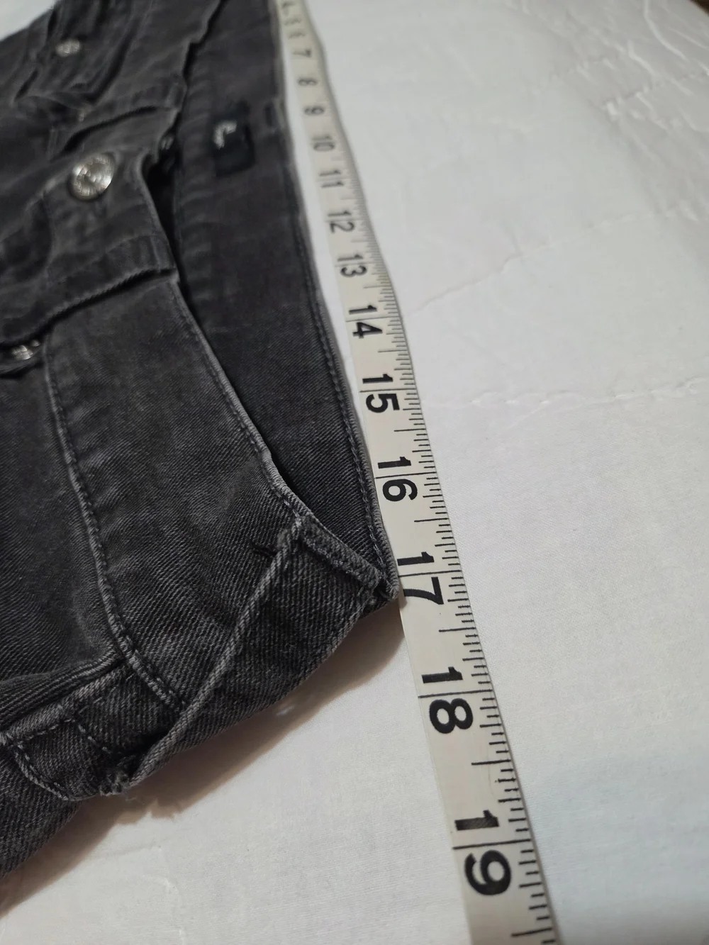 True Religion Ricky Relaxed Straight Jeans Black - Size 34x32 Flap Pocket